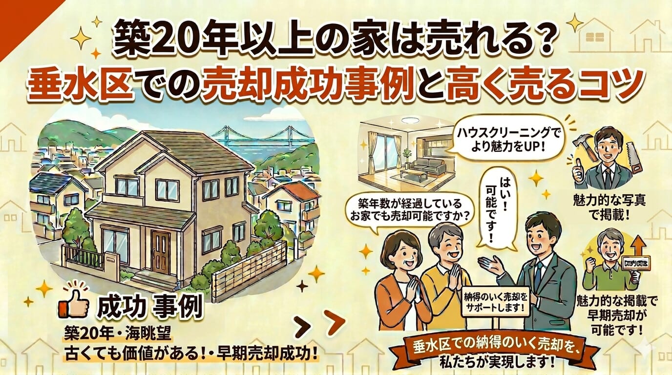 築20年以上の家は売れる？垂水区での売却成功事例と高く売るコツ