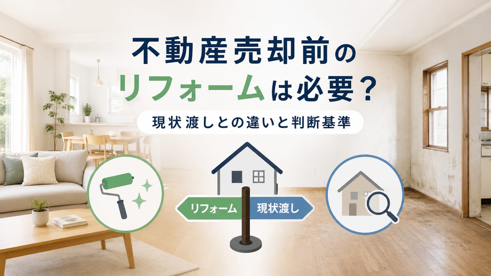 不動産売却前のリフォームは必要？現状渡しとの違いと判断基準