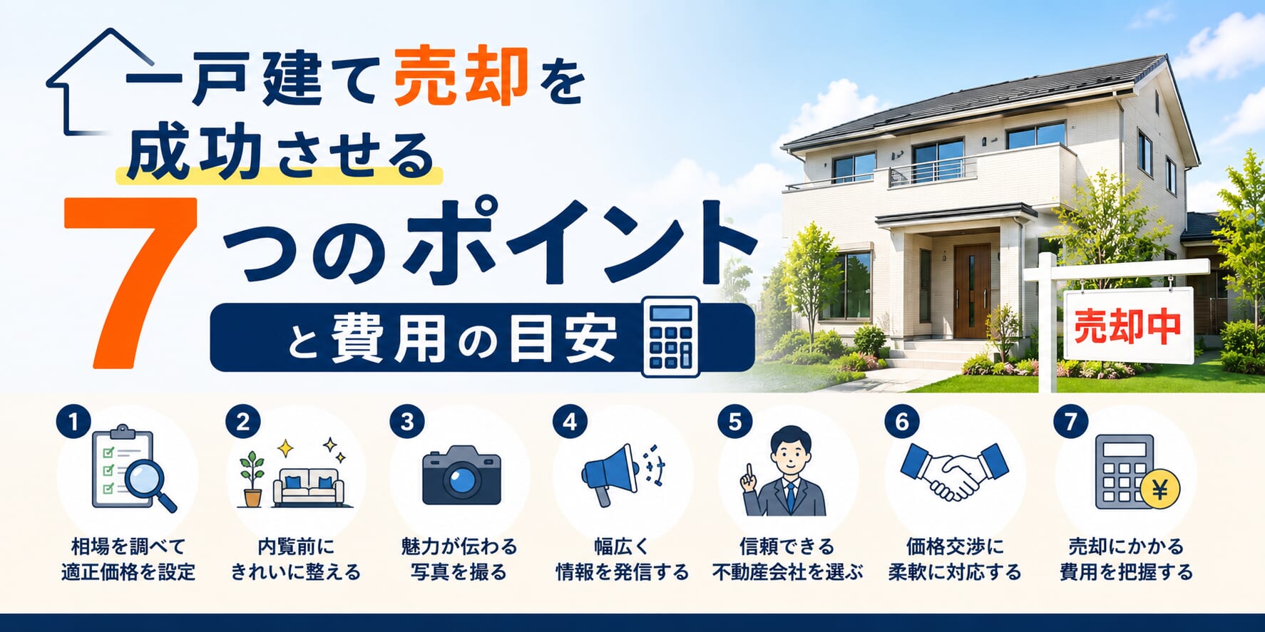 一戸建て売却を成功させる7つのポイントと費用の目安